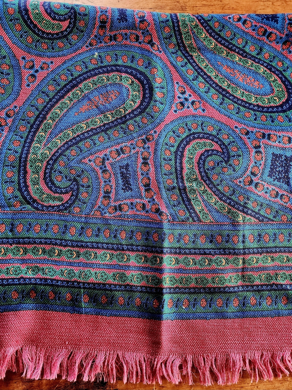 Paul Stuart Hand Printed Scarf